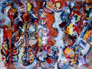 33 Dancer Nov 2007 acrylic on paper 22X30”