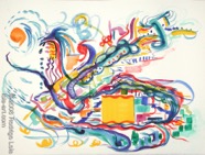 39 Dragon Jul 2005 WC on paper 15X11”